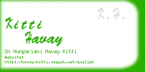 kitti havay business card